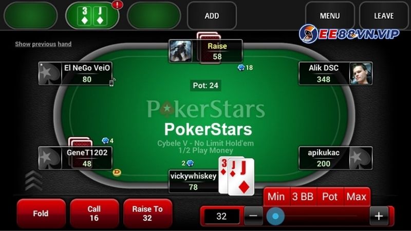 Những cược chơi trong poker online